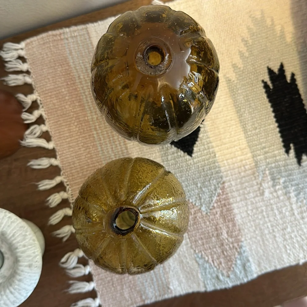 Two blown glass vases
